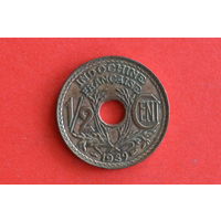 Французский Индокитай 1/2 цента 1939 с 1 руб
