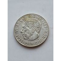 1 крона 1963 года Швеция. Серебро 400. Монета не чищена. 45408