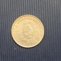 Уругвай 20 песо 1970 год герб колосья