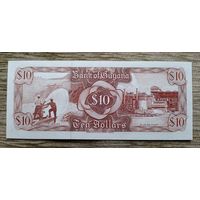 Werty71 Гайана 10 долларов 1992 UNC банкнота
