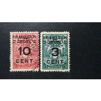 Суринам\303с\ 1927 год. Марки банковской ячейки. Финансы. Колонии Нидерландов.надпечатка