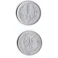 1 злотый Польша 1985 года