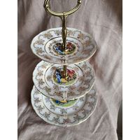 Ваза, горка, этажерка 3 яруса подставка Чехия