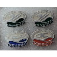 Значки "Спартакиада народов СССР 1982 Красноярск" - 4 шт. Алюминий.