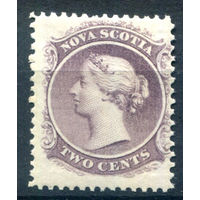 Британские колонии - Новая Шотландия - 1860/63г. - королева Виктория, 2 с - 1 марка - MH [Mi 6]. #3-WB-76-A-1
