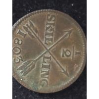 1/2 скилинга швеция 1803
