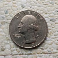 1/4 доллара (квотер) 1983(Р) года США.
