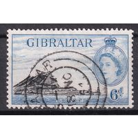 98.BrK. Великобритания. Колонии. Гибралтар. Елизавета II. 6P. 1953 г. Mi.#142.