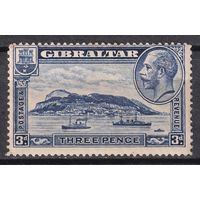 133.BrK. Великобритания. Колонии. Гибралтар. Скала. Георг V. 3P. 1933 г. Mi.#99A.