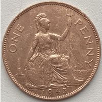 Великобритания 1 пенни 1945 г.