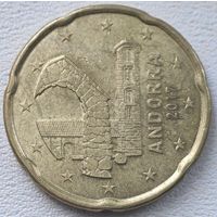 Андорра 20 евроцентов 2017