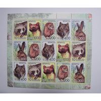 Марки РБ. Звери. М/Л.