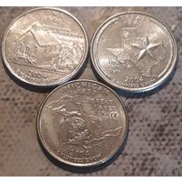 Квотер (25 центов) 2004 Р США Айова.  Техас. Мичиган