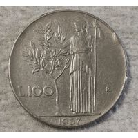 Италия 100 лир, 1957 (14-4-18)