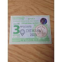 Декадный проездной Брест, декабрь 2025 г.