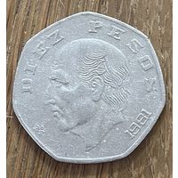 10 Песо Мексика 1981г.
