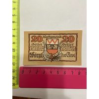 Австрия нотгельд 20 Тироль - 2301