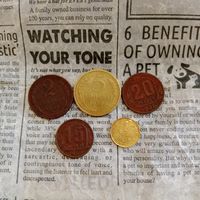 Лот монет СССР ранние 5 штук, сборные лоты выставляются на пару часов