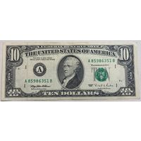 10 долларов США. 1993г-1995г