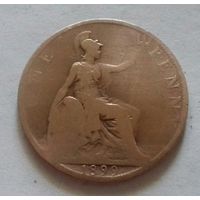 1 пенни, Великобритания 1899 г., королева Виктория