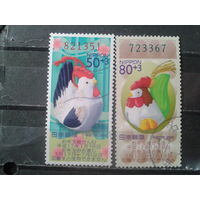 Япония, 2004. Год Петуха. Новогодняя лотерея, полная серия. Mi-3,0 евро гаш.