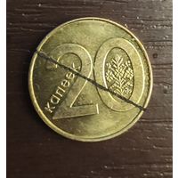 Монета 20 копеек (2009). Брак аверс к реверсухш