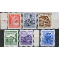 6 марок из серии 1962г. Австрия "Здания" MNH
