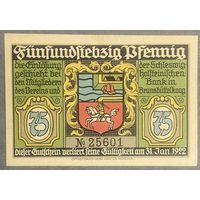 Нодгельд 75 пфеннигов 1922 год. Брунсбюттельког. Веймарская республика