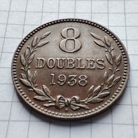 8 дублей Гернси 1938 года .Тираж 120,000 экз.