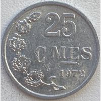 Люксембург 25 сантимов 1972 г.