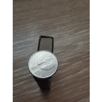 Республика Беларусь . 1 рубль 2009. Интересный  брак. Непрочекан с уходом металла.