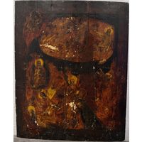 Икона старинная Илья на огненной колеснице.Распродажа коллекции!!!