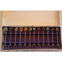 Шпажки-вилочки с камнями для закусок и канапе, Бразилия