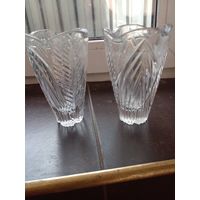 Ваза хрусталь СССР 14Х8,5 см 2 шт. ЦЕНА ЗА ШТ.