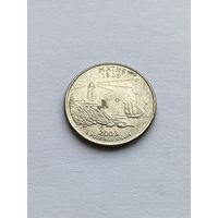 25 центов 2003 г. Мэн, США