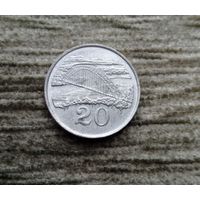 Werty71 Зимбабве 20 центов 1997 Мост