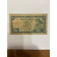 Испания 5 песет 1954 г.-1101