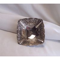 Икорница Орешница 10,0 х 10,0 см Серебрение 03