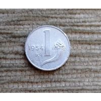Werty71 Италия 1 лира 1954 Рог изобилия Весы