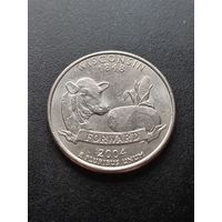 США  25 центов 2004 г. Р - Висконсин