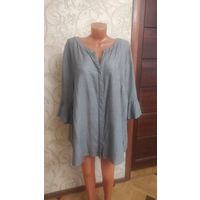 Красивая блуза на 68-70 см, вискоза. Очень приятная на ощупь, отличное качество. Длина 80 см, ПОгруди 77 см, ПОбедер 85 см. Хорошее состояние.