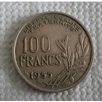 Франция 100 франков, 1955 Без отметки монетного двора "B"  (14-7-18)