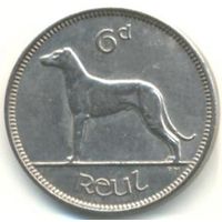 Ирландия. 6 пенсов 1950 г.