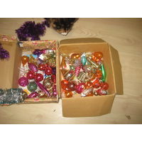 Игрушки елочные стеклянные