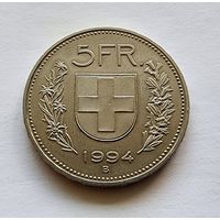 Швейцария 5 франков, 1994