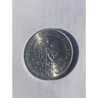 С 1 рубля ! 10000 злотых, юбилейна 1991 года.