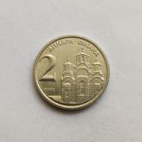 Югославия 2 динара  2002 г.