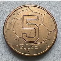 Нидерланды 5 гульденов, 2000 Чемпионат Европы по футболу 2000 1-4-17