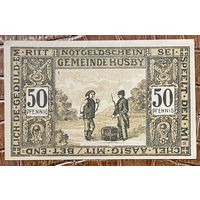 Нотгельд 50 пфеннигов 1921 год. Хусби. Веймарская республика