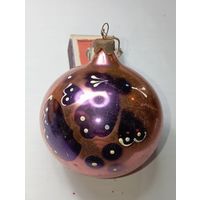 Игрушка на ёлку , Шарик , винтаж , стекло , СССР . С рубля